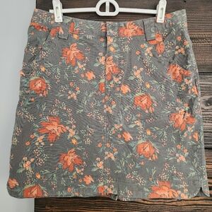 Duluth Trading Co Rootstock Gardening Floral Skort Skirt size 6